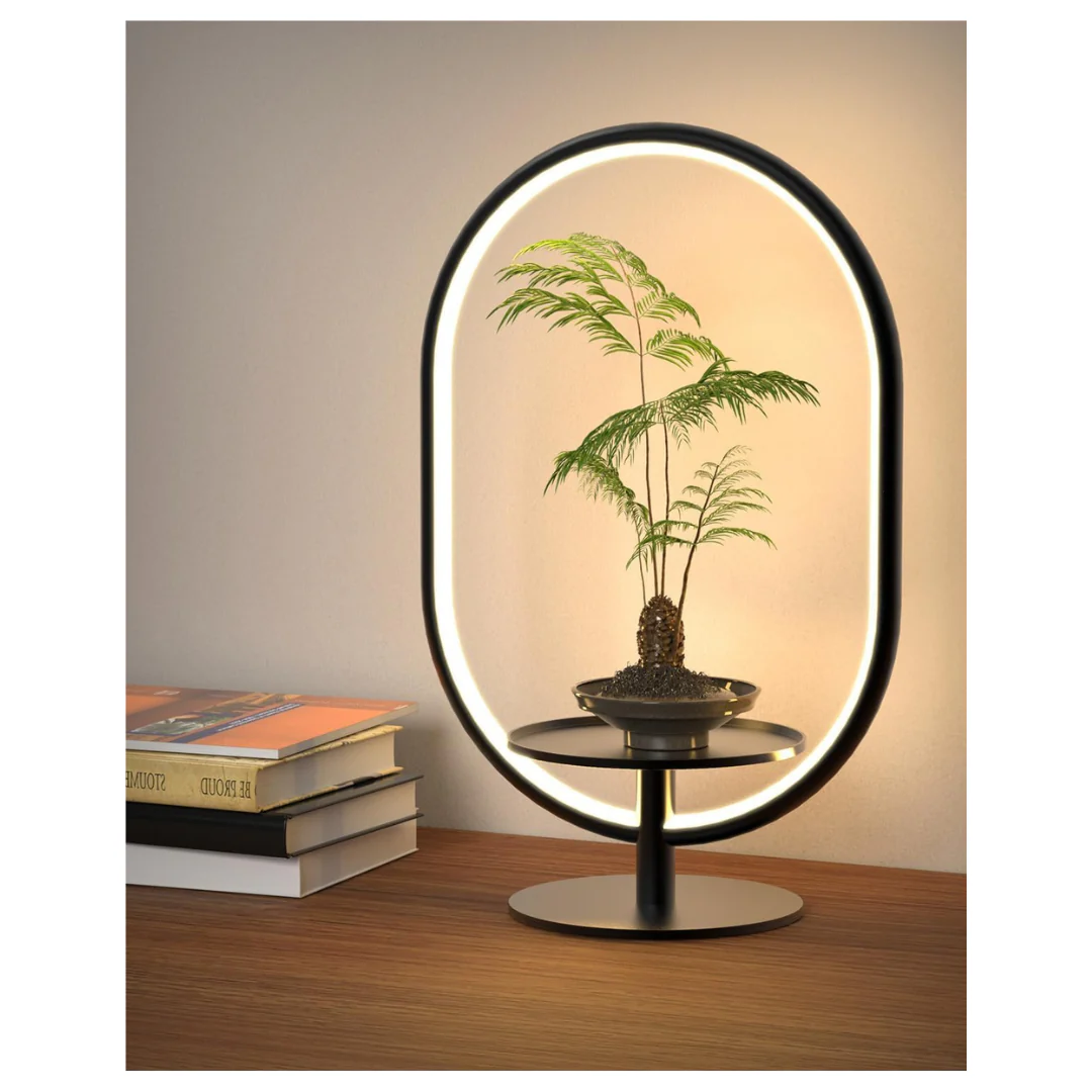 3 Color Temperatures Modern LED Table Lamp W/ Storage Tray