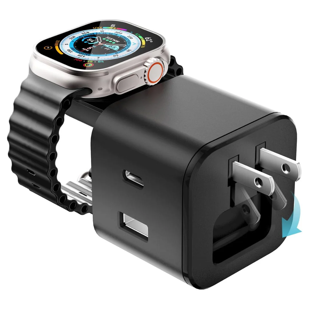 3-in-1 Portable Strong Magnetic PD Fast iWatch Charger