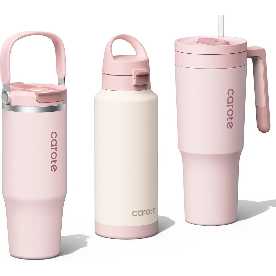 3-Pack 32/32/40 oz Insulated Stainless Steel Water Bottles