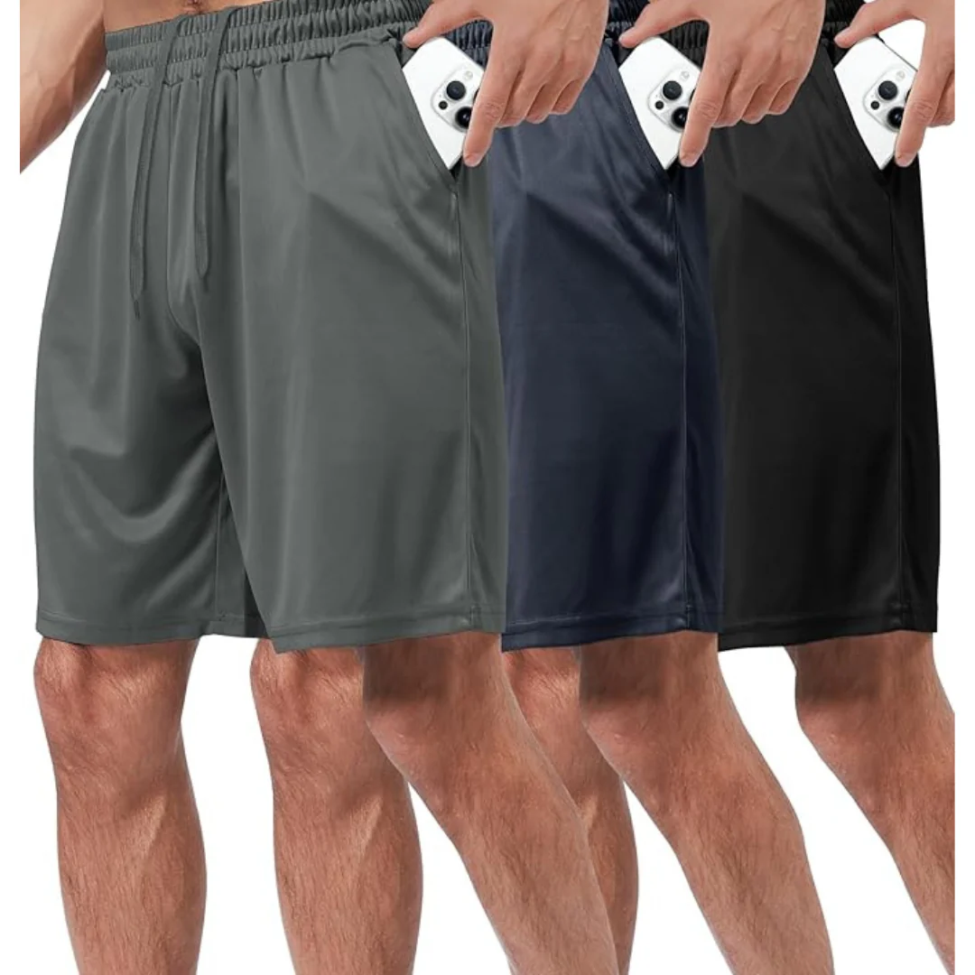 3-Pack Boojo Gym Basketball Men's Shorts With Pockets