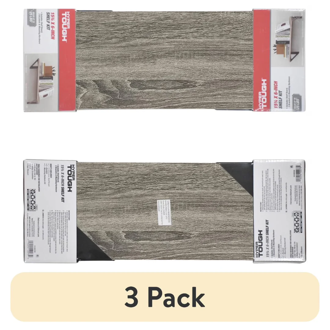 3-Pack Hyper Tough 15-3/4" x 6" Shelf Kit