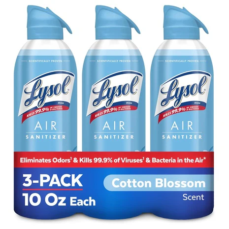 3-Pack Lysol Air Sanitizer Spray (3 Scents)