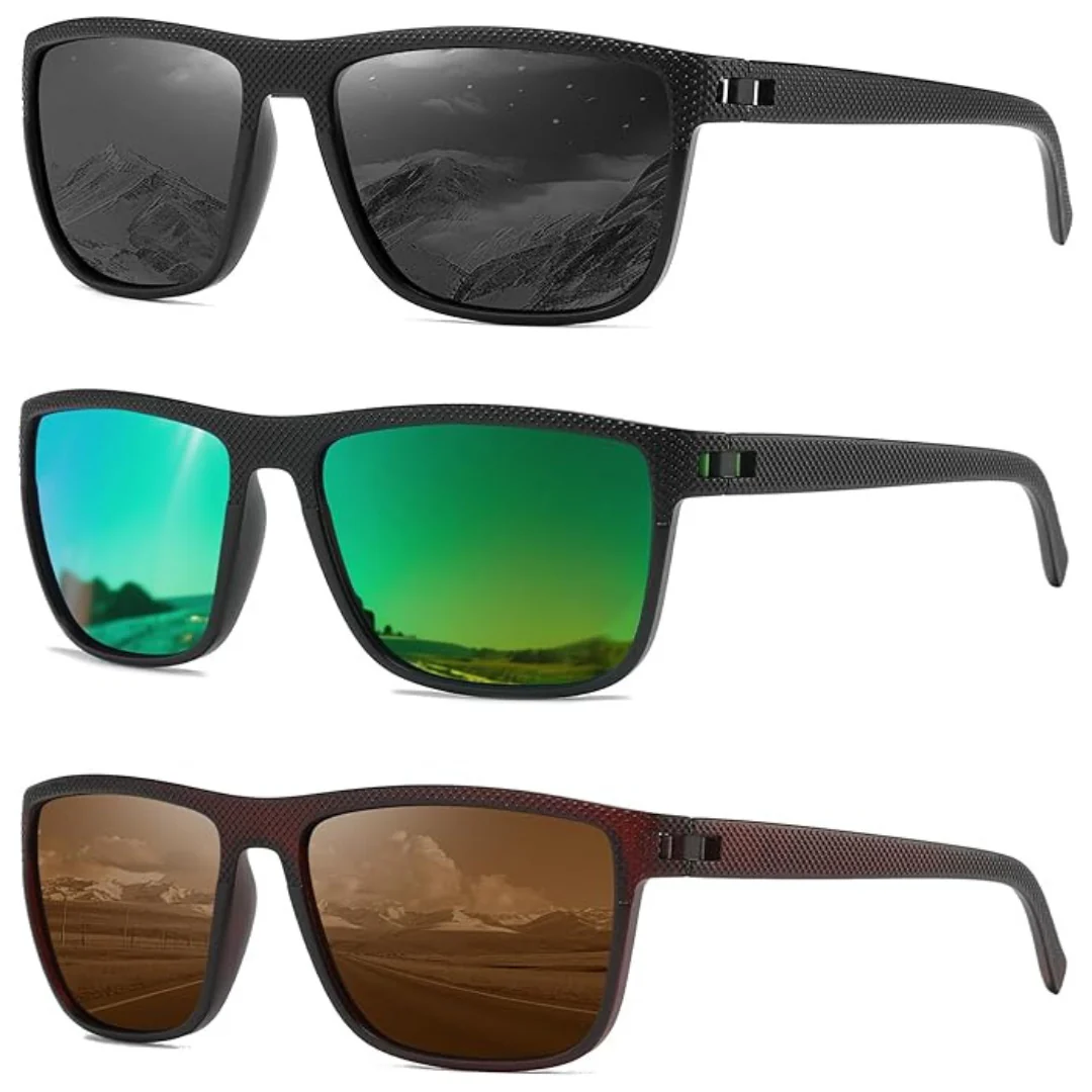 3-Pack Men's Polarized Sunglasses