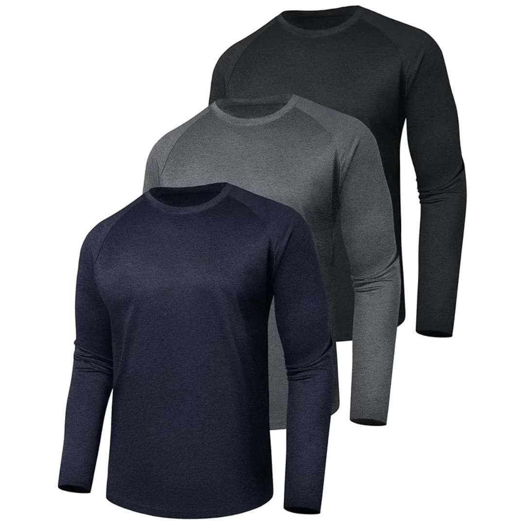 3-Pack UV Sun Protection Quick-Dry Moisture Wicking T-Shirts