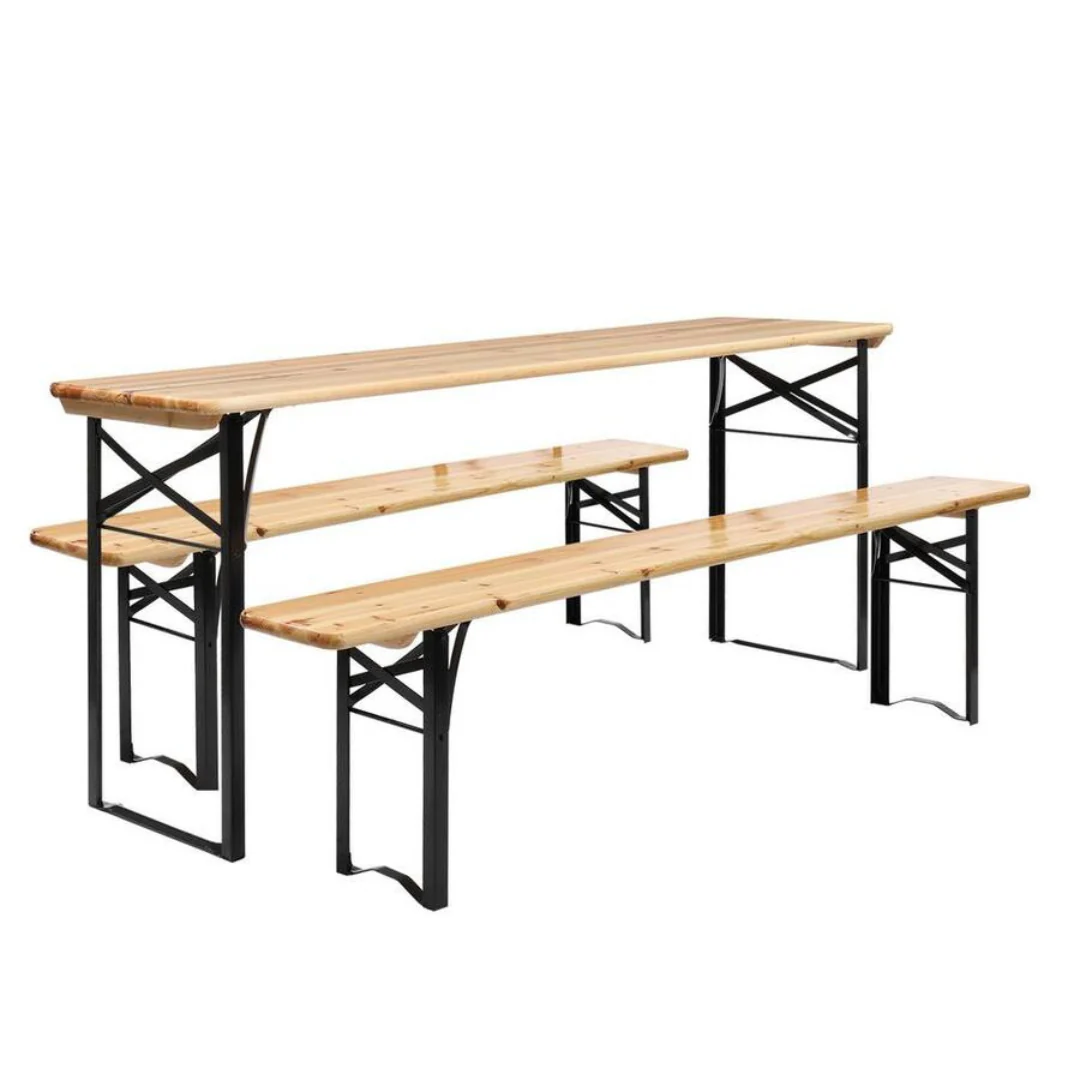 3-Piece Karl home Wood Outdoor Dining Set