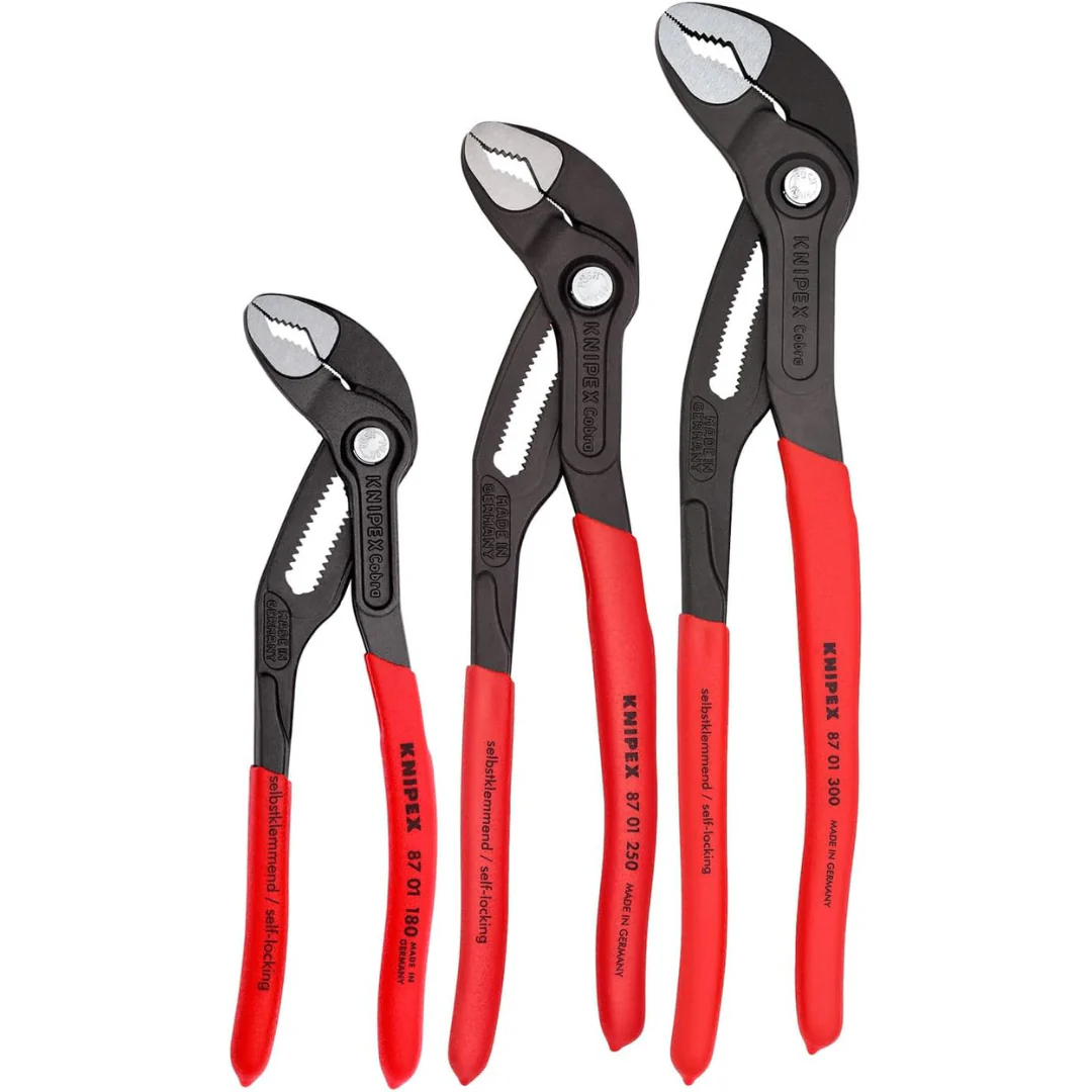 3-Piece KNIPEX Tools Cobra Pliers Set (7, 10, & 12)