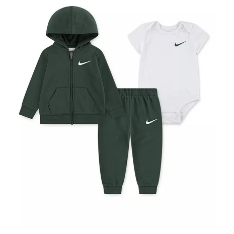 3-Piece Nike Baby Boys' or Girls' Bodysuit, Hoodie, and Pants Set
