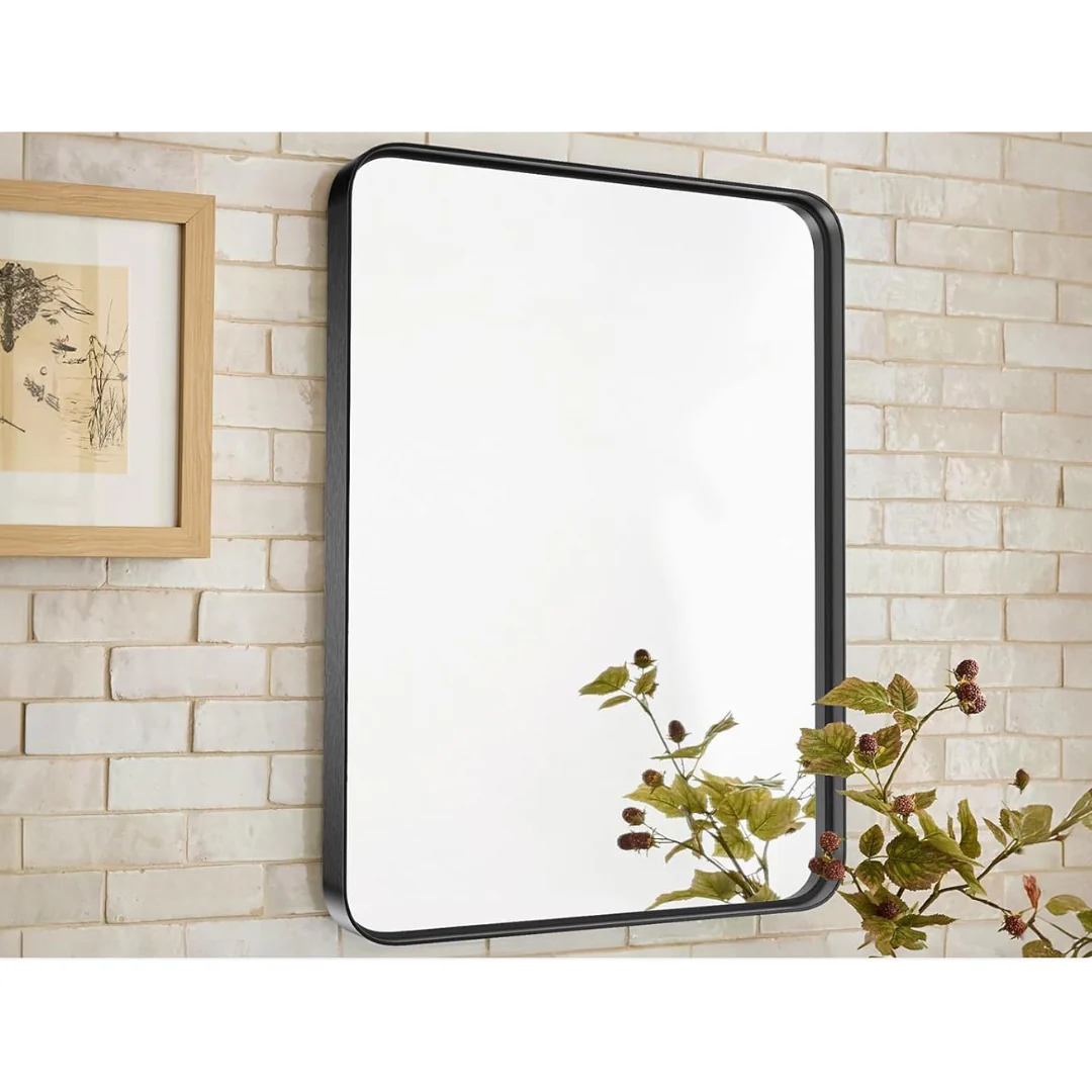 30"L x 21"W Metal Rectangular Bathroom Wall Mounted Mirrors