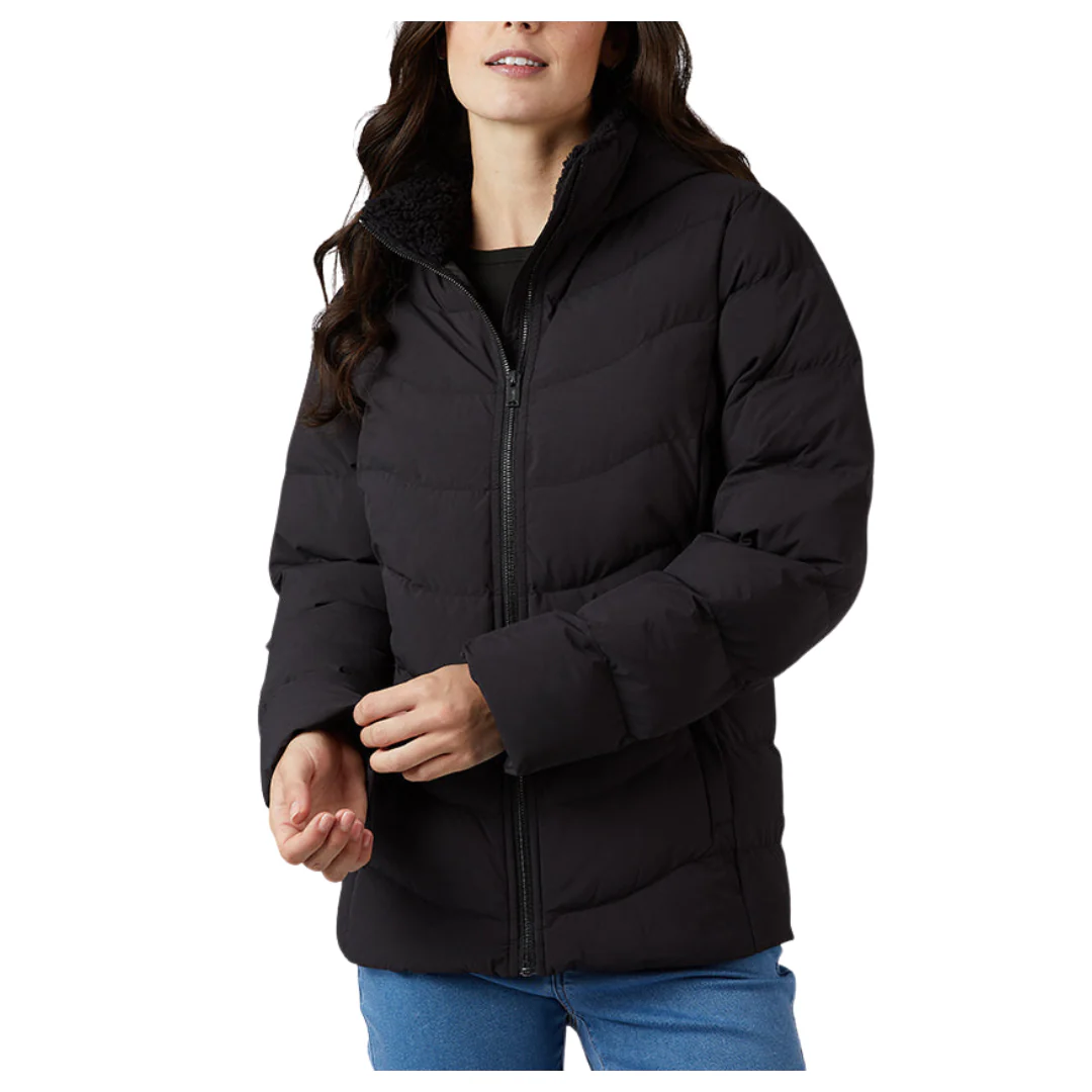 32 Degrees Women's Midweight Sherpa-Collared Puffer Jacket