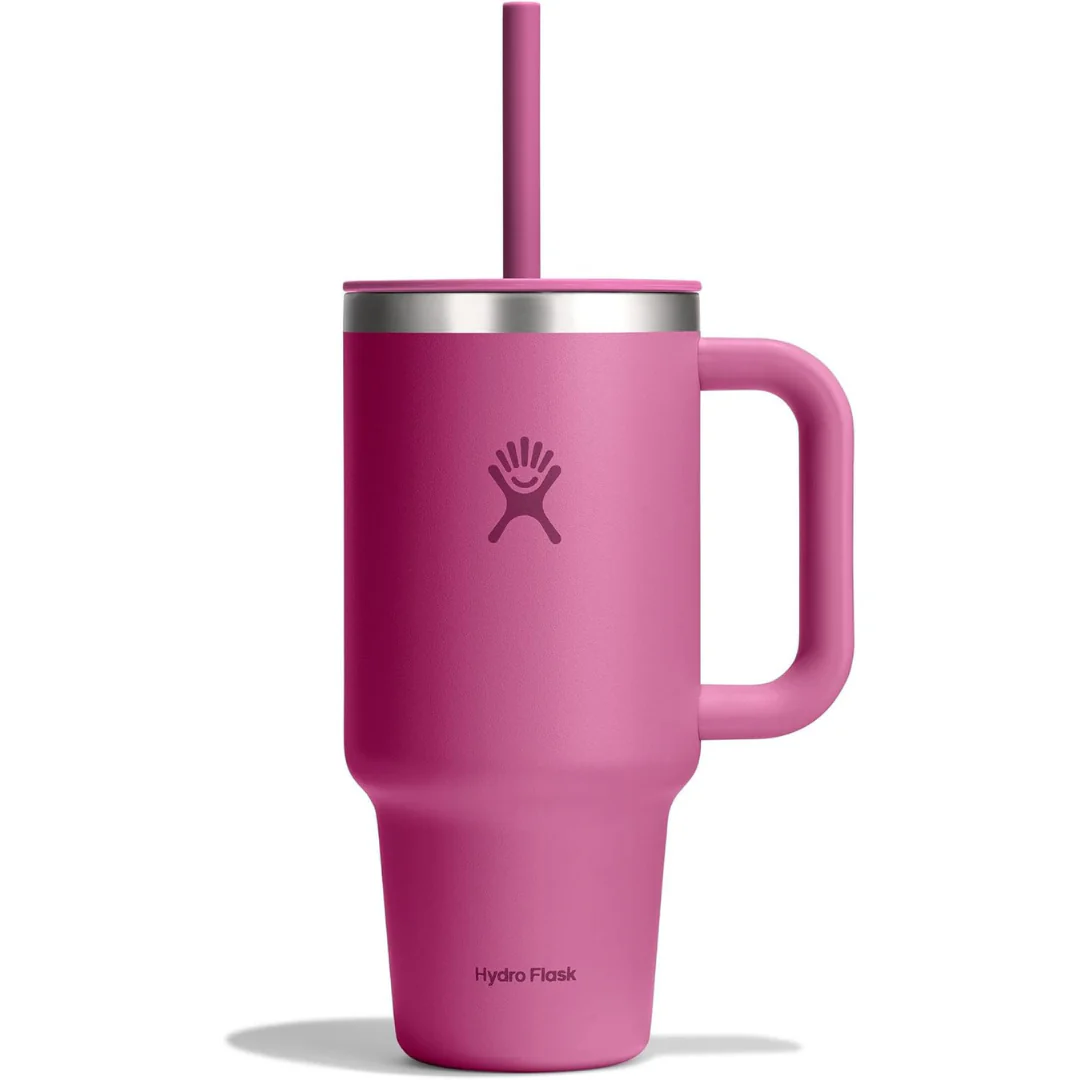 32oz Hydro Flask Insulated Stainless Steel Tumbler w/ Straw & Handle