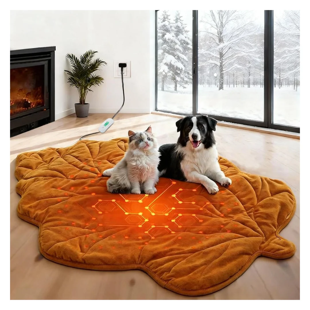 35" x 27" Waterproof Electric Heated Pet Bed With Adjustable Temperature