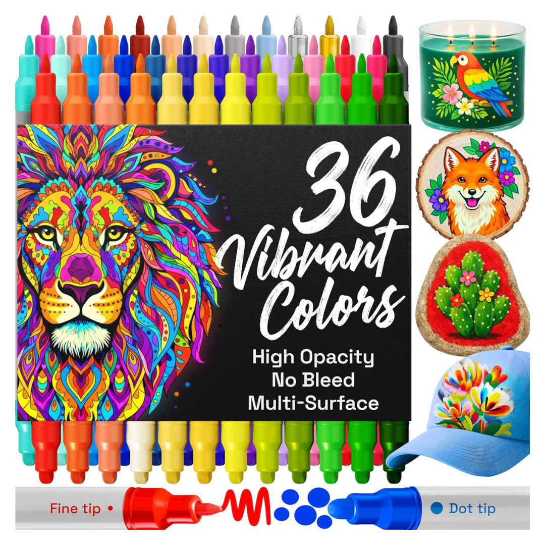 36-Count Kids Artistro Dual-Tip Acrylic Paint Markers