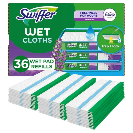 36 Swiffer Sweeper Wet Cloth Multi Surface Refills