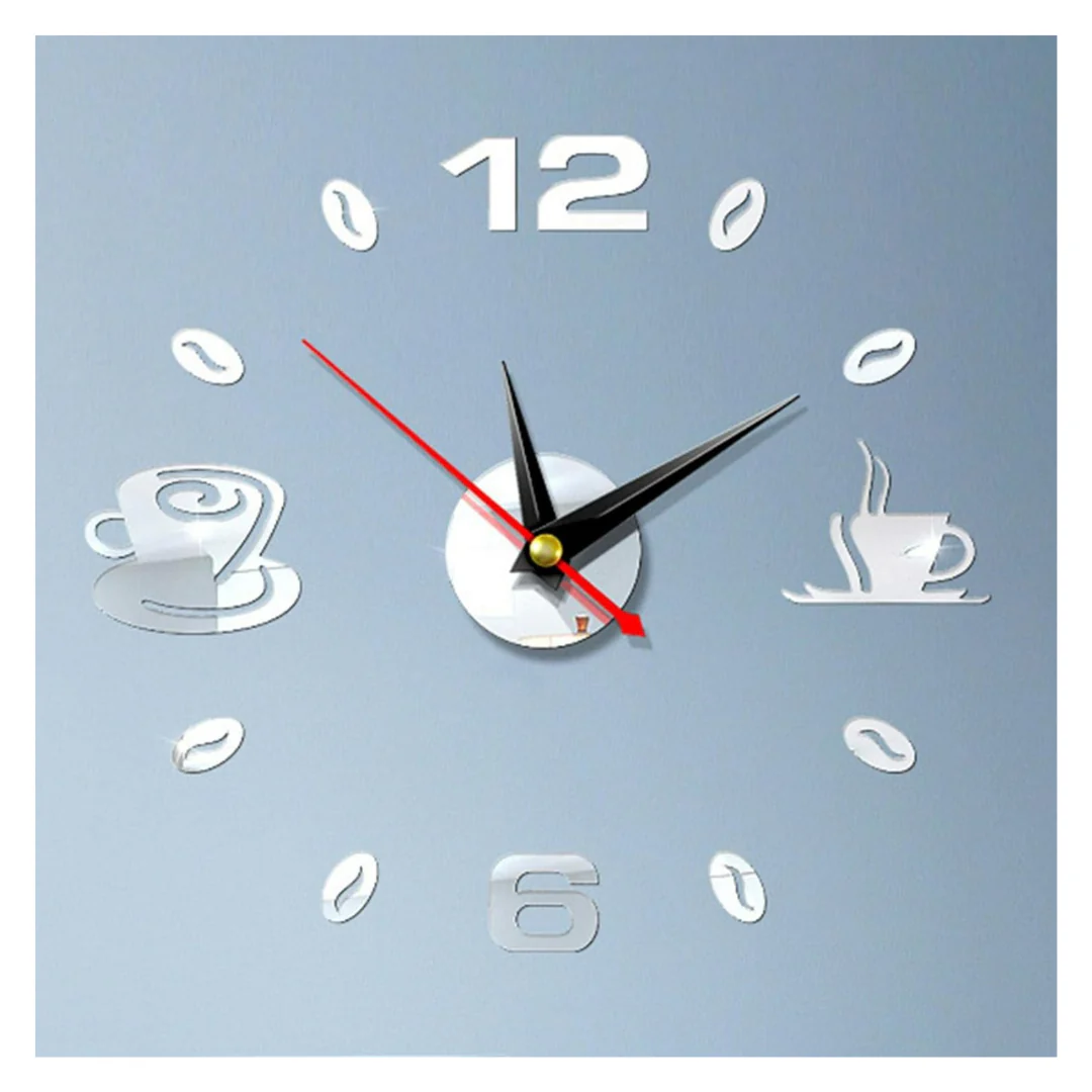 3D DIY Large Frameless Silent Wall Clock