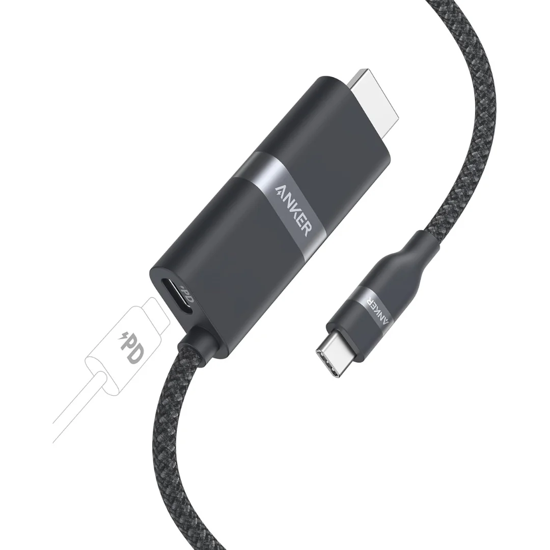 3FT Nano USB C To HDMI Cable Adapter W/ 140W Fast Charging Port