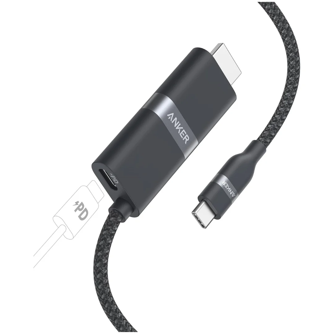 3FT Nano USB C To HDMI Cable Adapter W/ 140W Fast Charging Port