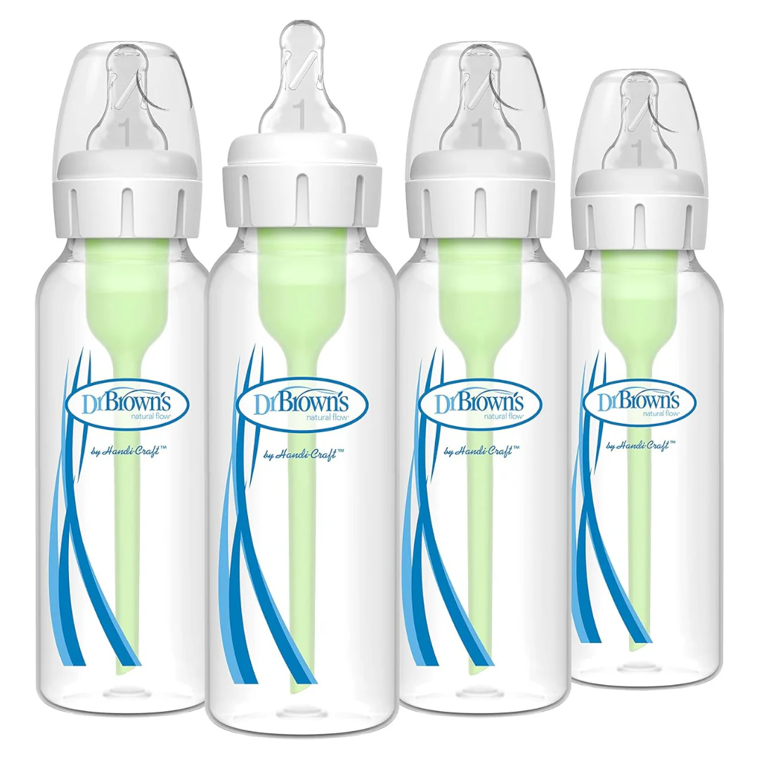 4-Count Dr. Brown's Natural Flow Anti-Colic Options+ Narrow Baby Bottle