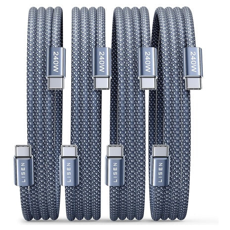 4 Lisen 6.6Ft 240W USB-C Cables