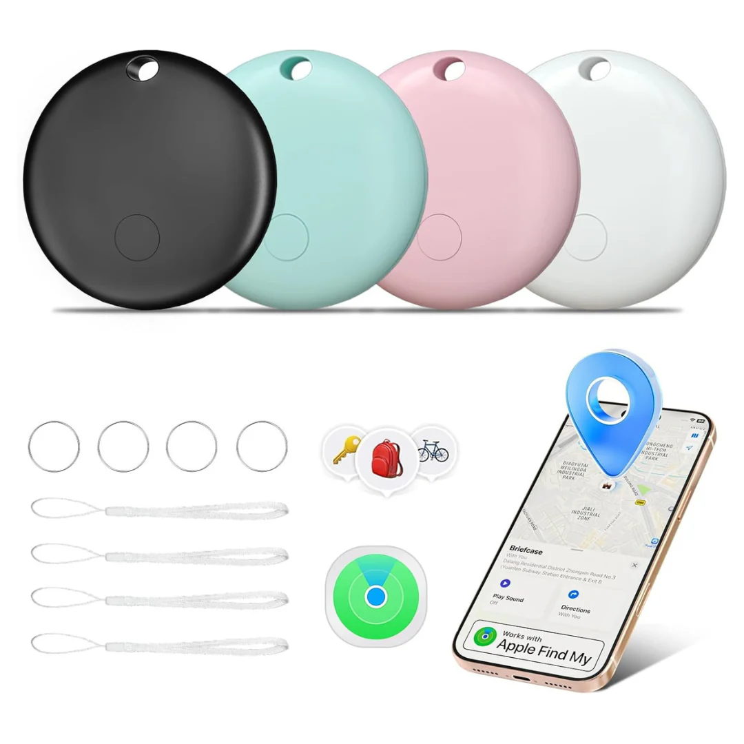 4-Pack Smart Item Finder Tracker Tags W/ Apple Find My (iOS Only)