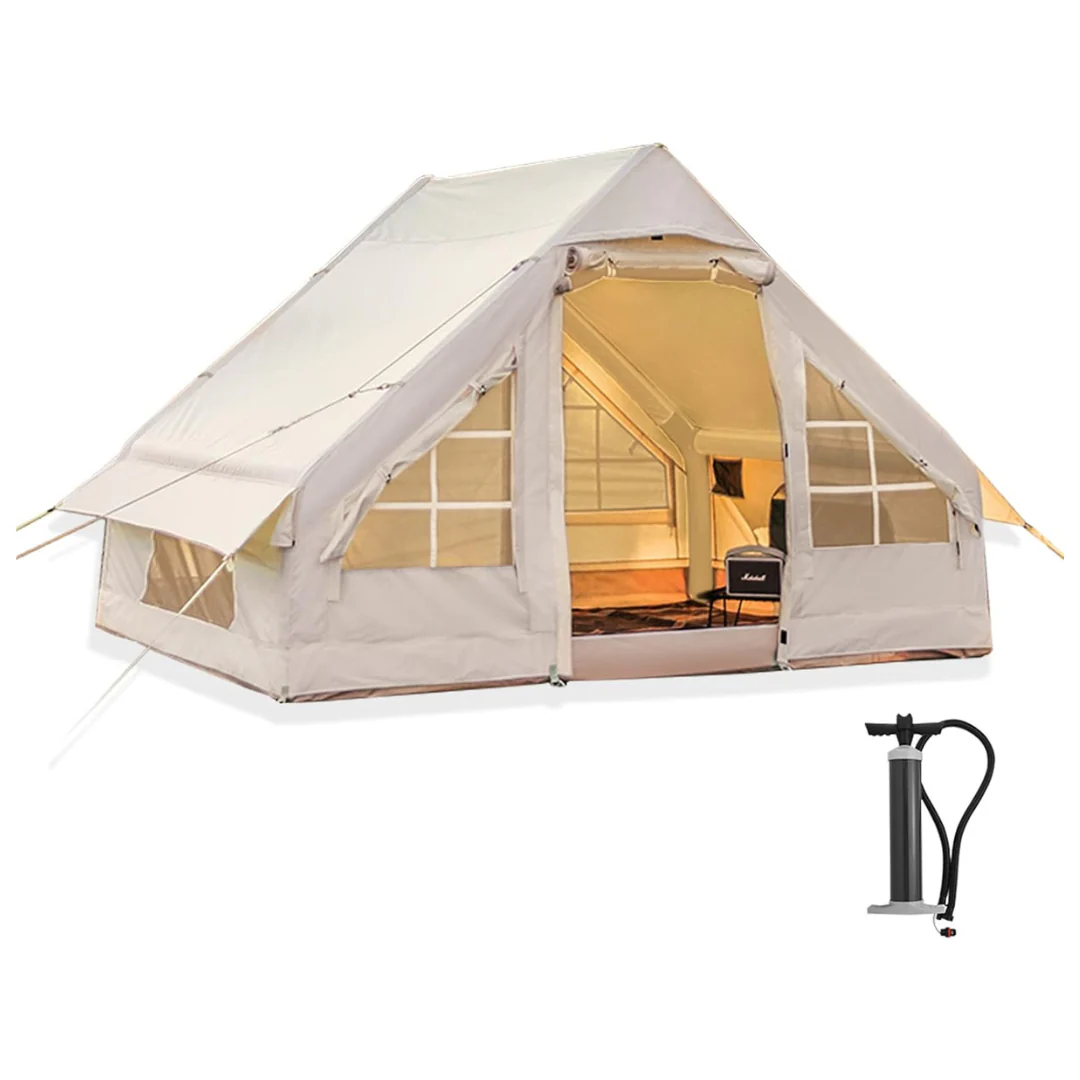 4 Person Inflatable Camping Tent With Pump