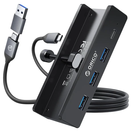 4-Port Clamp-On USB 3.0 Hub
