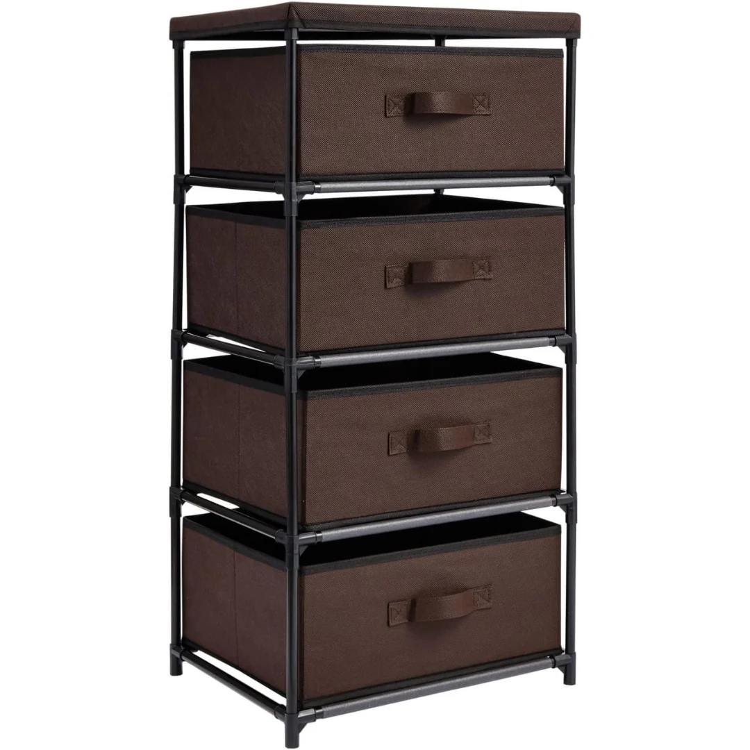 4-Tier Juvale Metal Frame Closet Organizers & Storage Dresser