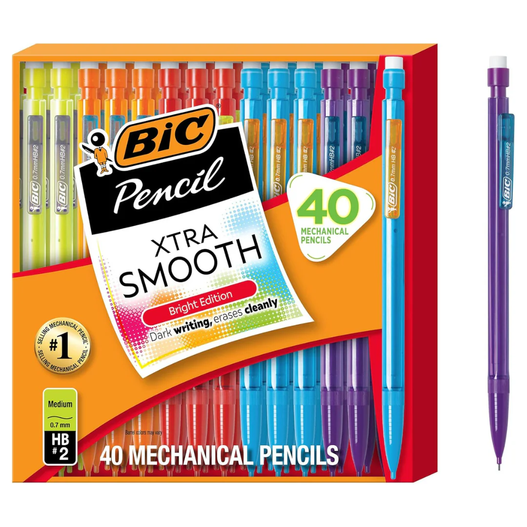 40-Count BIC Xtra Smooth 0.7 mm Mechanical Pencil W/ Erasers