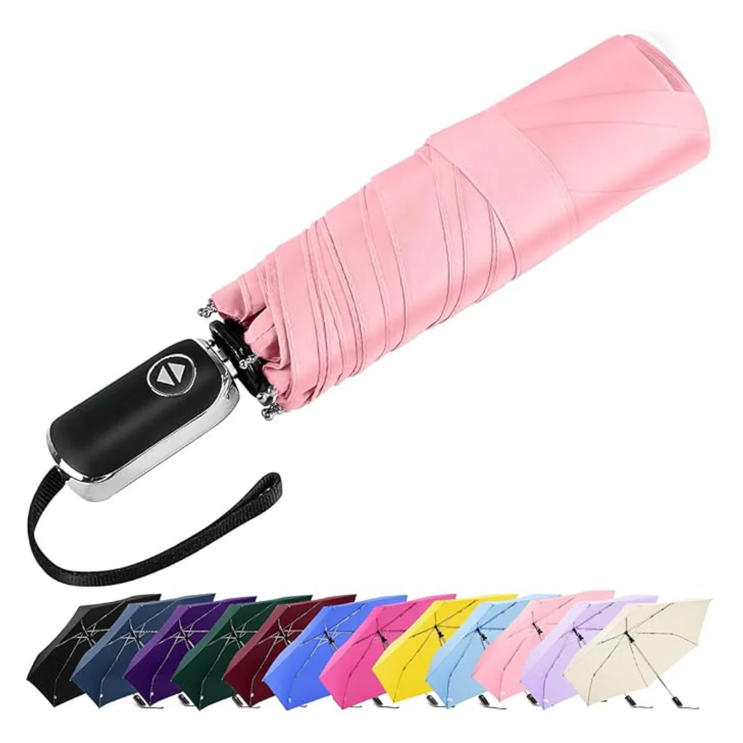 42" Mini Automatic Folding Ultra Compact Travel Umbrella (Various Colors)