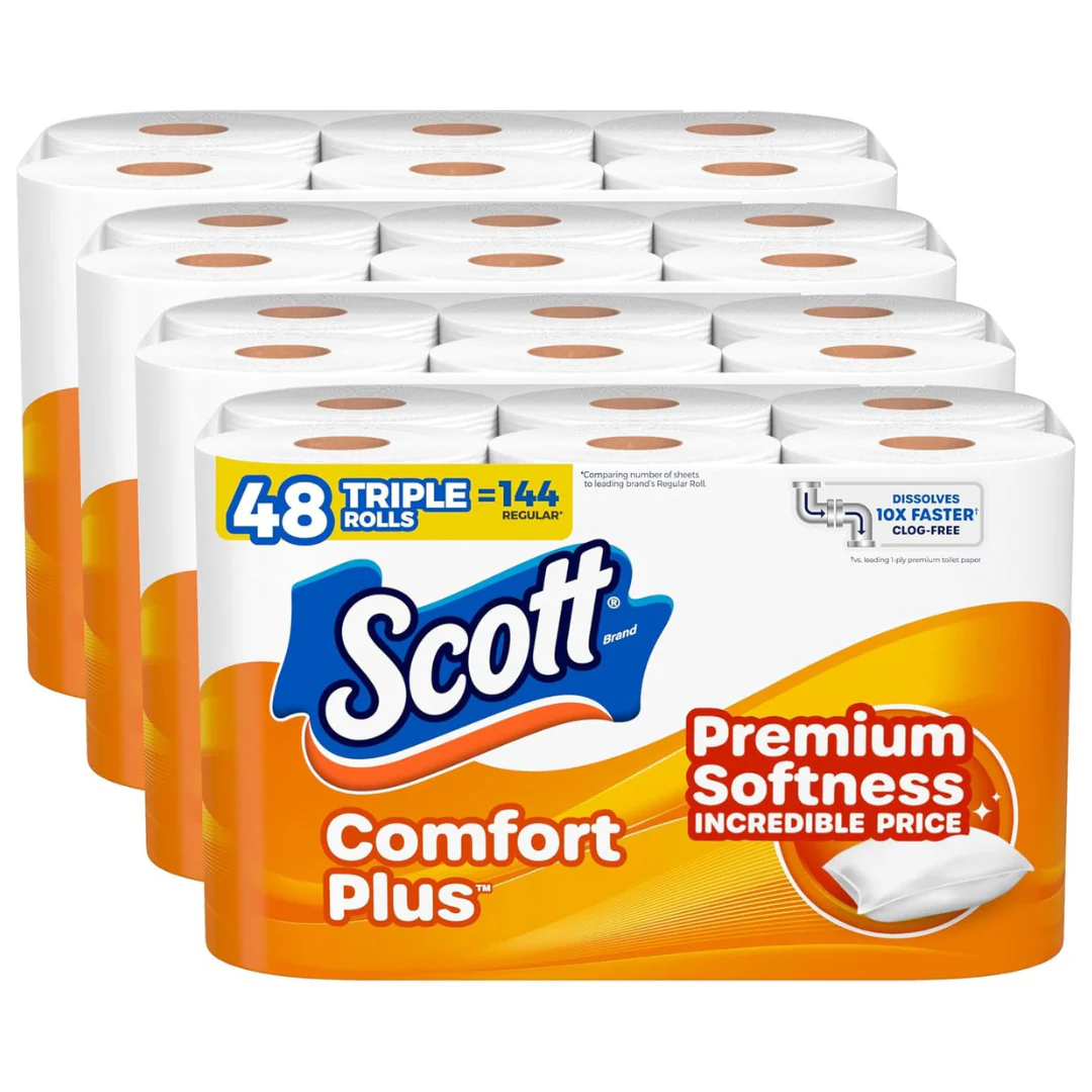 48-Pack 231-Sheets Scott ComfortPlus Toilet Paper Double Rolls