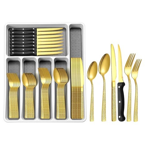 49-Piece Silverware Set with Organizer (2 Colors)