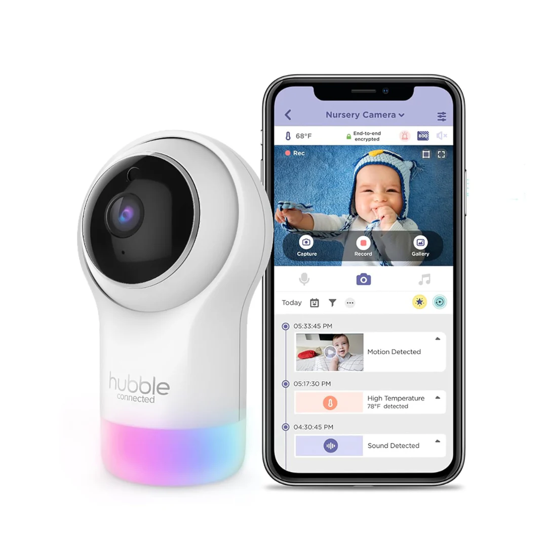 5-in-1 1080P FHD Wireless Smart Baby Monitor W/ Night Light