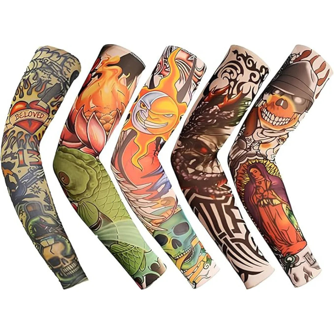 5 Pack Temporary Fake Tattoo Sleeves