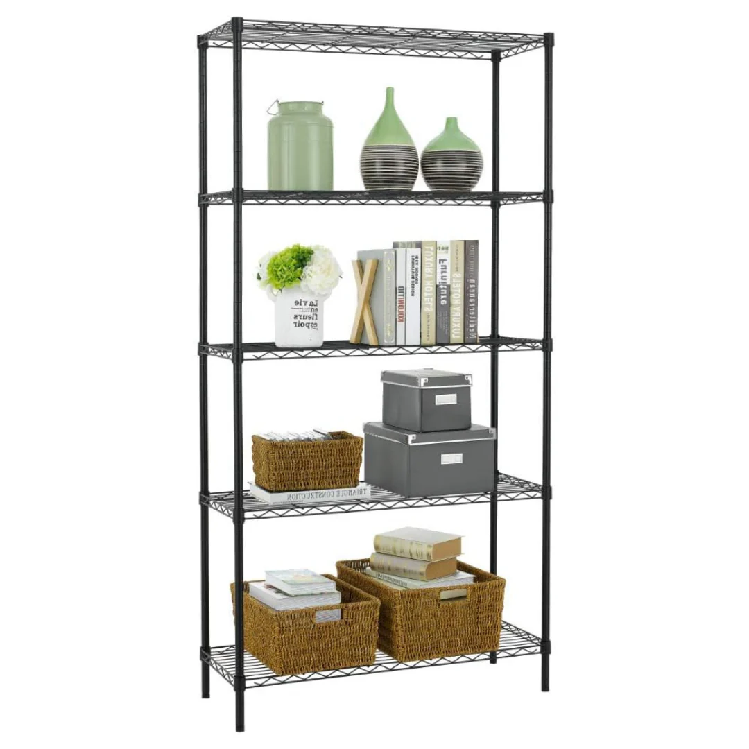 5-Tier BestOffice Wire Shelving Metal Shelf