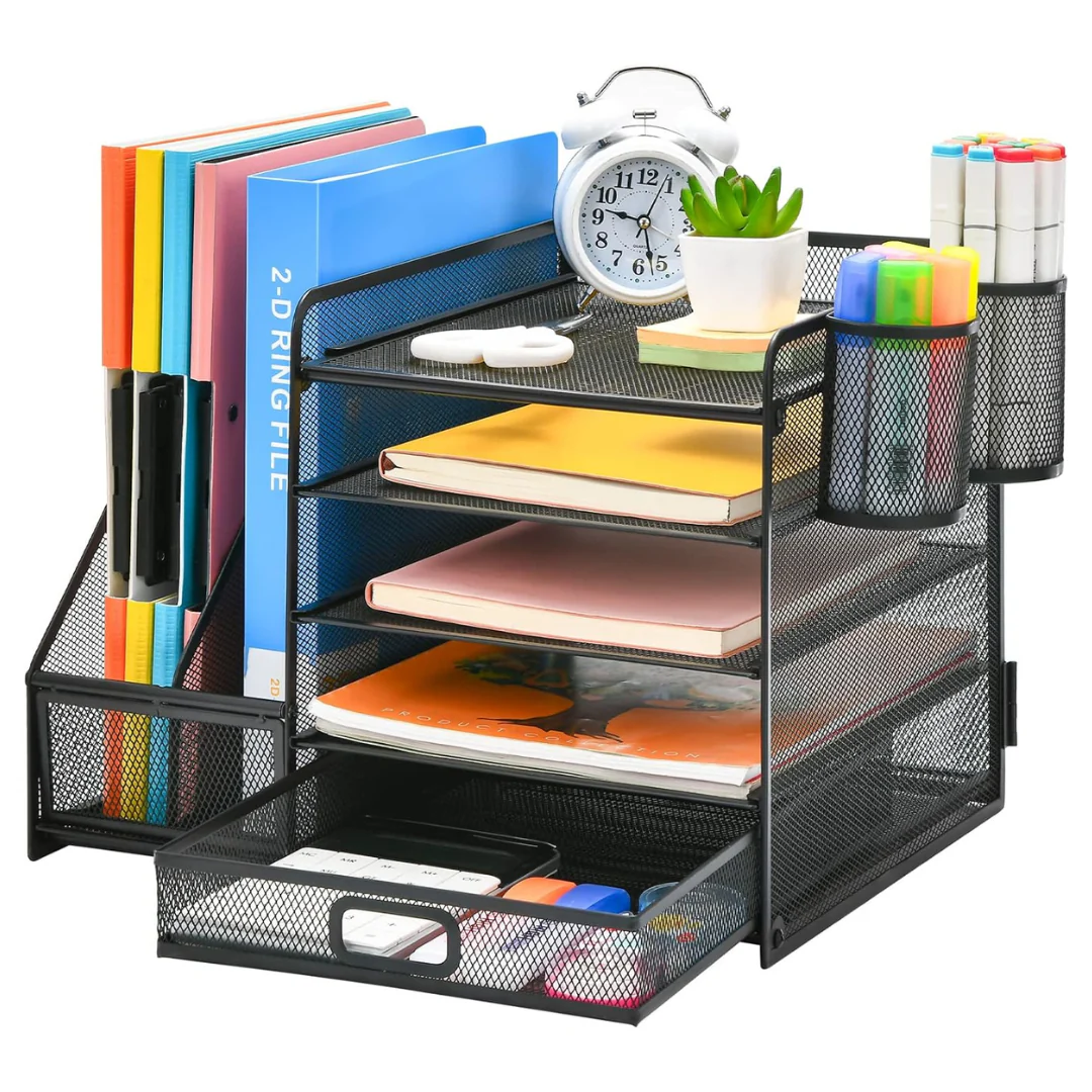 5-Tier Desk Organizer With File Holder (Various)