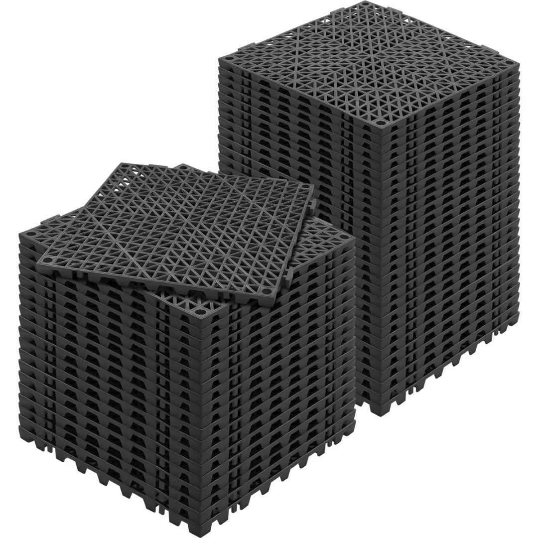 50-Piece VEVOR Interlocking 12" x 12" Splicing Drainage Tiles
