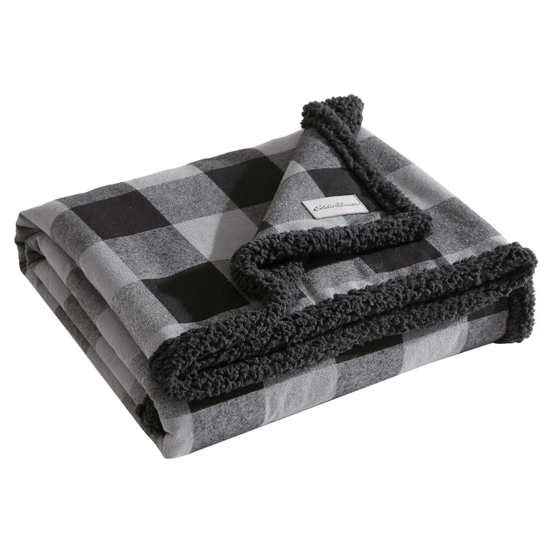 50" x 60" Eddie Bauer Yarn Dyed Cotton Throw Blanket