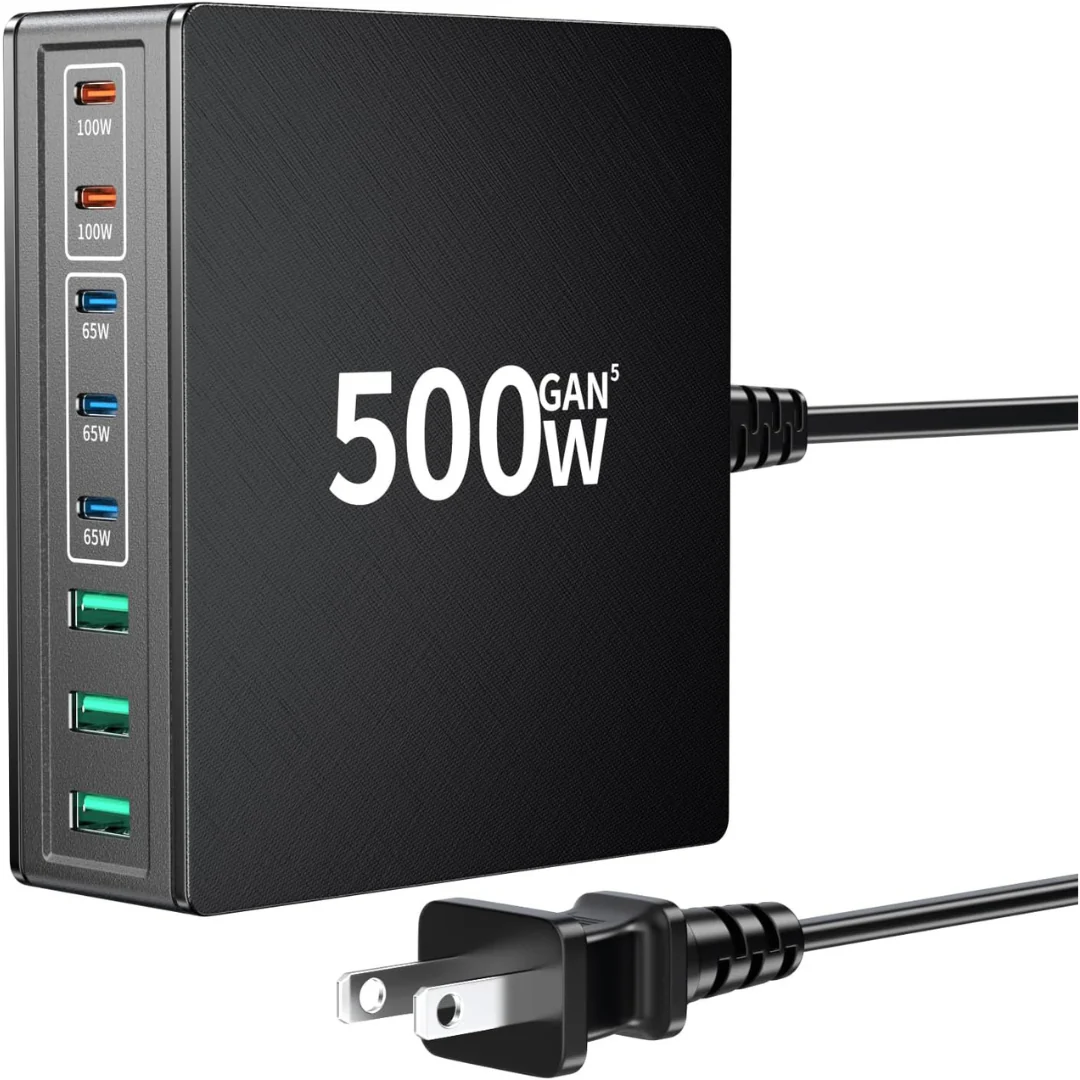 500W U8-Port GaN USB C Charging Station Hub