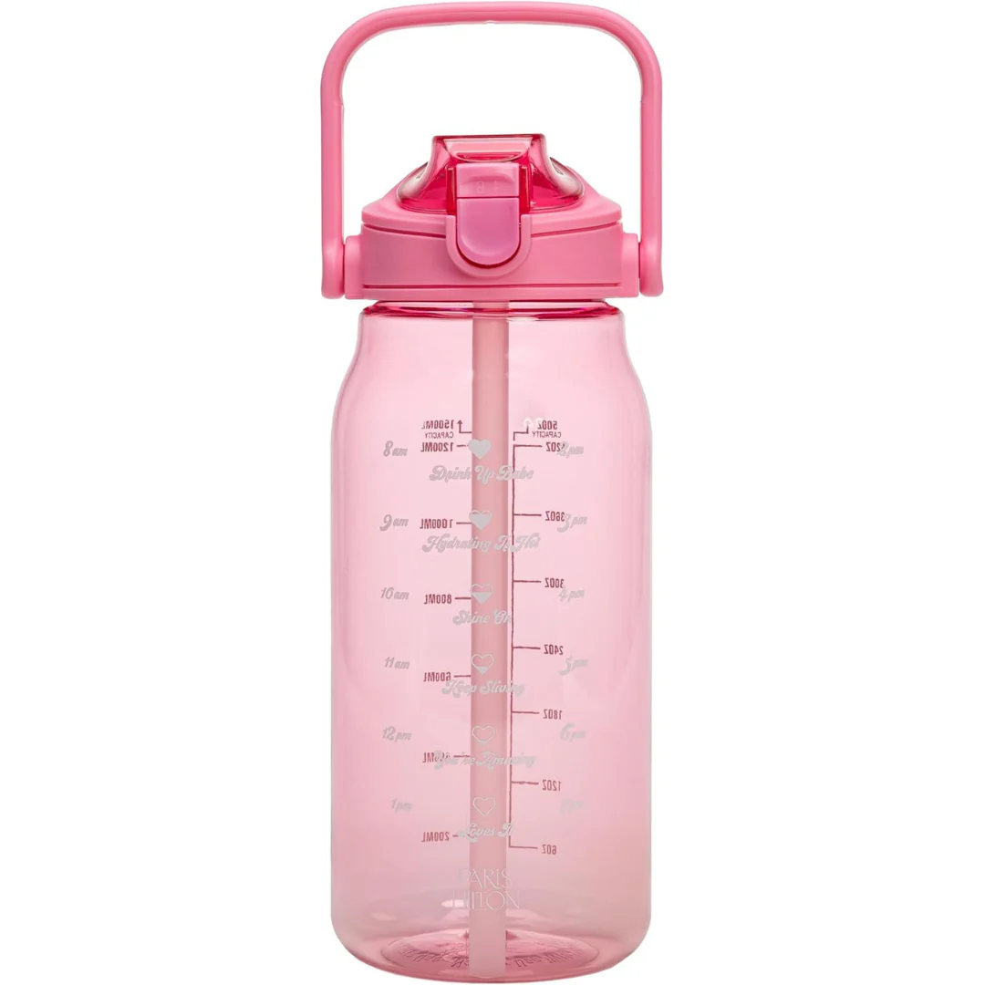 50oz Paris Hilton Motivational Water Bottle with Straw