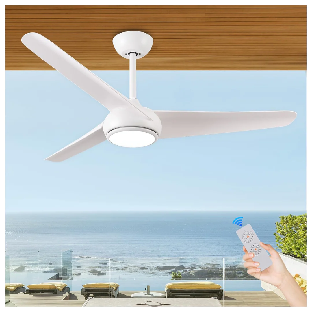 52" 6-Speeds Reversible Ceiling Fan W/ LED Lights & Remote