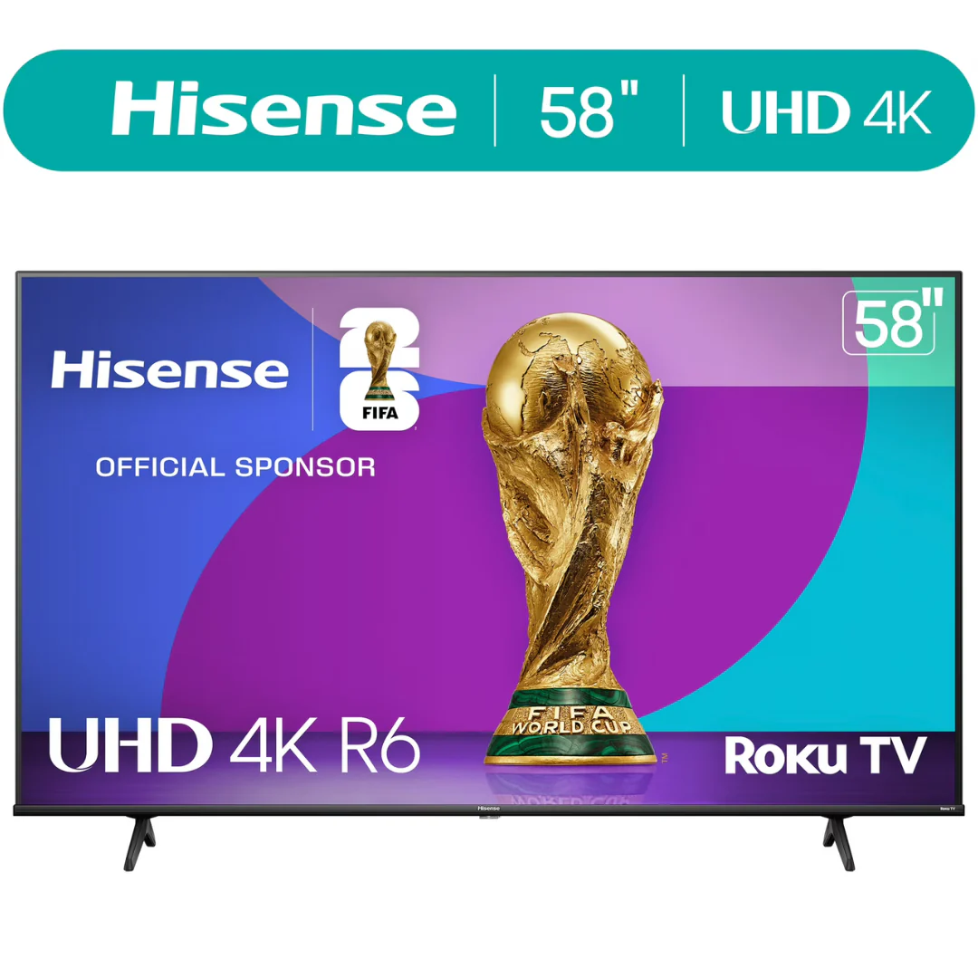 58" Hisense R6 Series 58R6E3 4K Ultra HDR Smart LED Roku TV