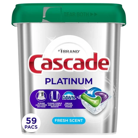 59 Cascade Platinum Fresh Scent Dishwasher Pods