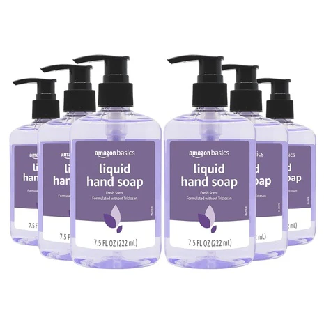 6 Amazon Basics Liquid Hand Soaps