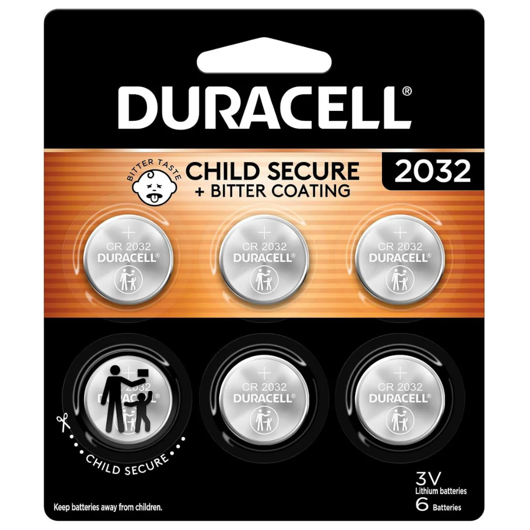 6-Count Duracell CR2032 3V Lithium Coin Battery