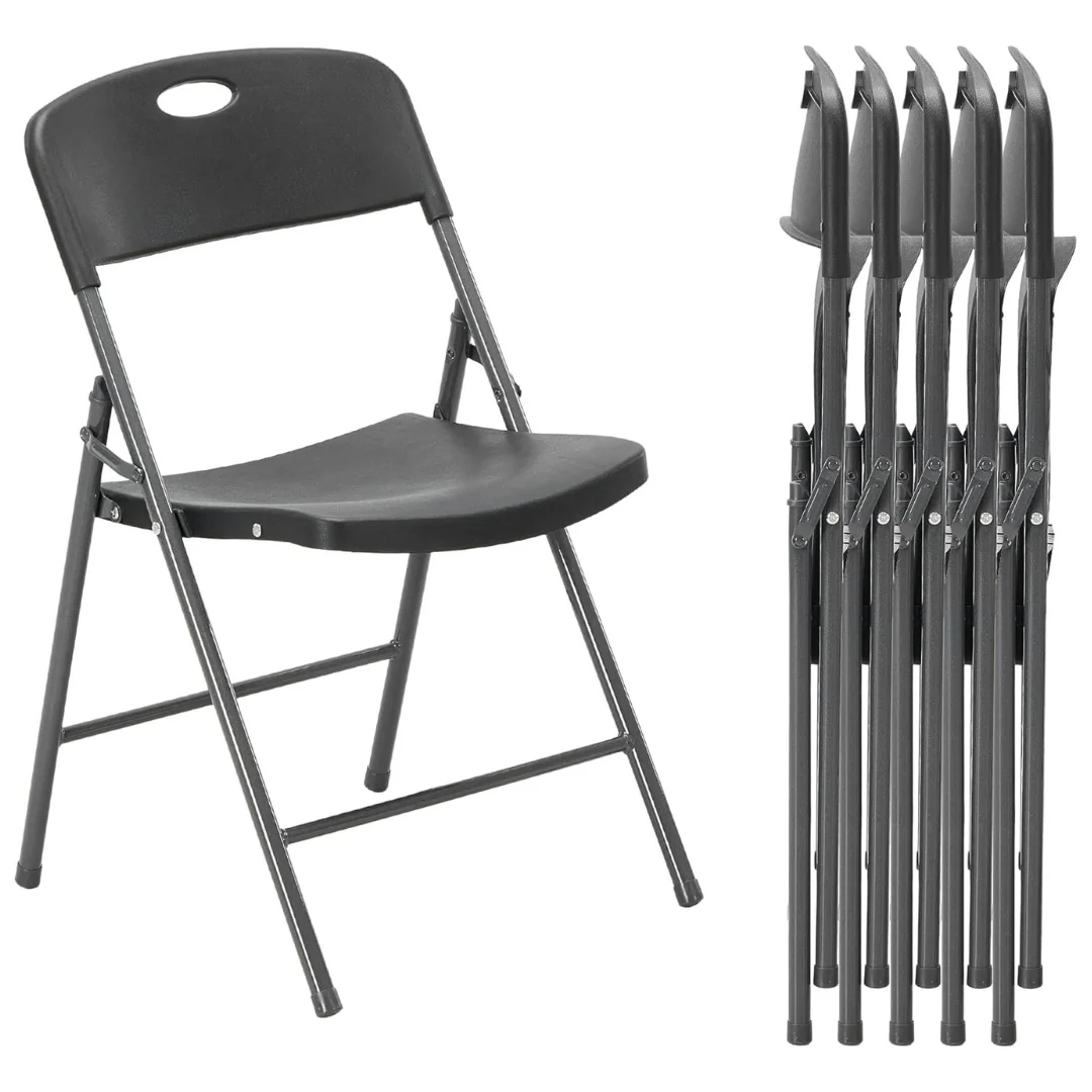 6-Pack DUMOS Heavy Duty With Ergonomic Back Folding Chairs