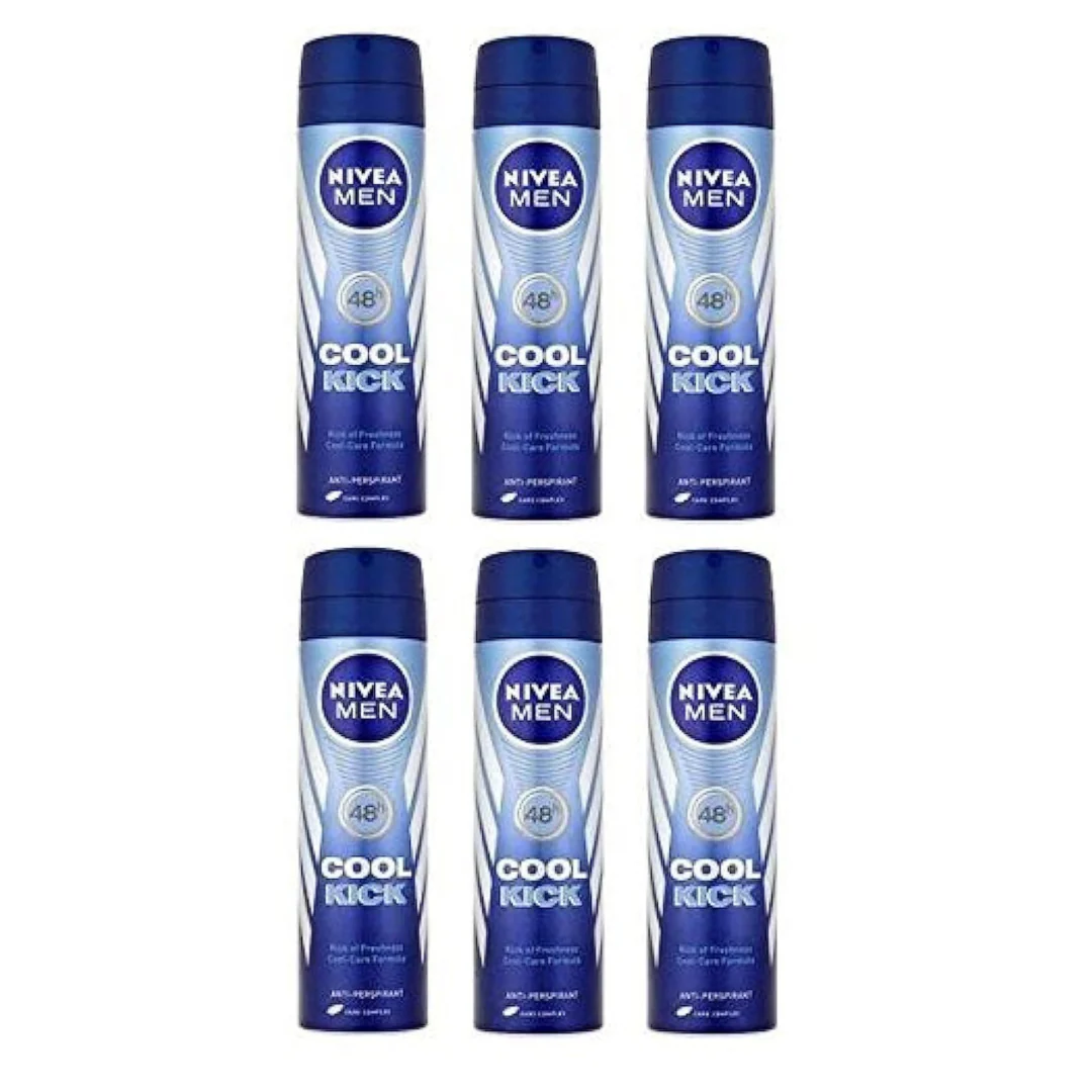 6-Pack Nivea Men Cool Kick 48h Anti-Perspirant 150ml