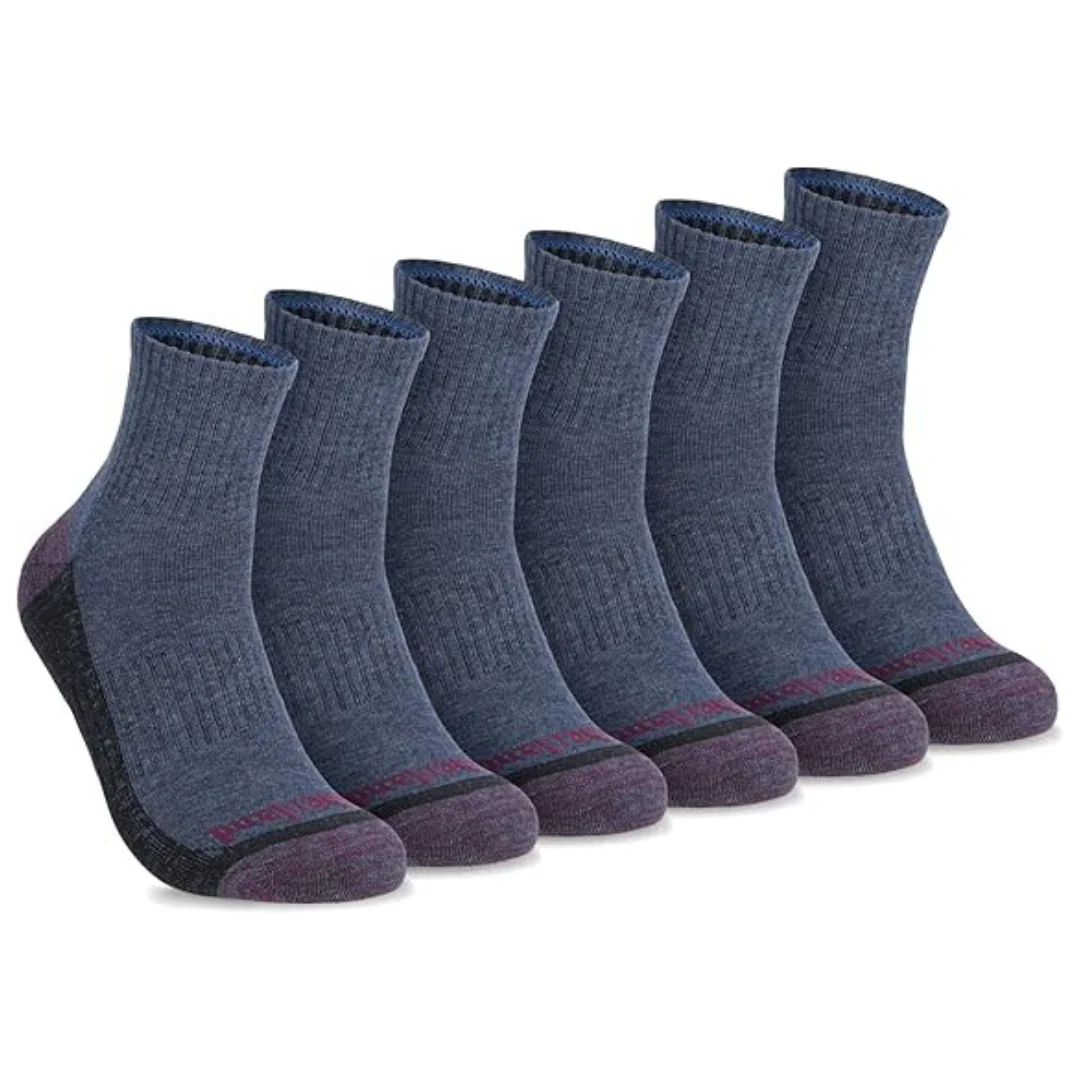 6-Pack Timberland Men's Arch Support Padded Cushion Socks