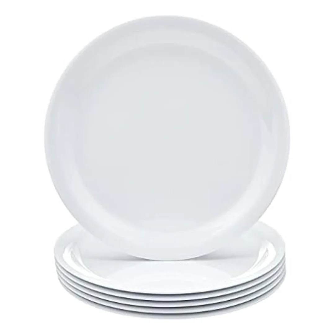 6-Piece Amazon Basics 9" Melamine Plastic Plate Set