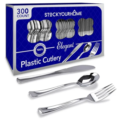 600 Heavy Duty Plastic Silverware Set