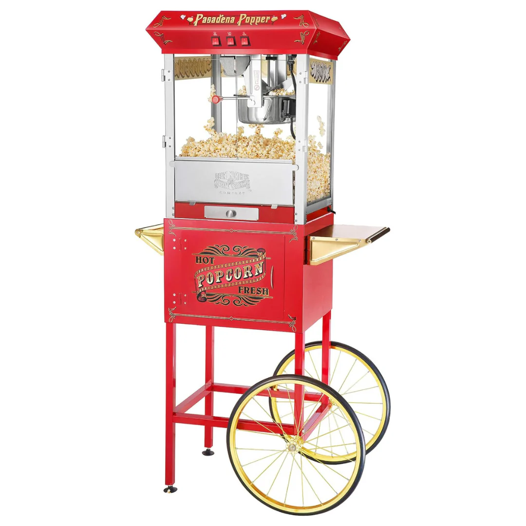 60"H Pasadena Popcorn Machine With Cart