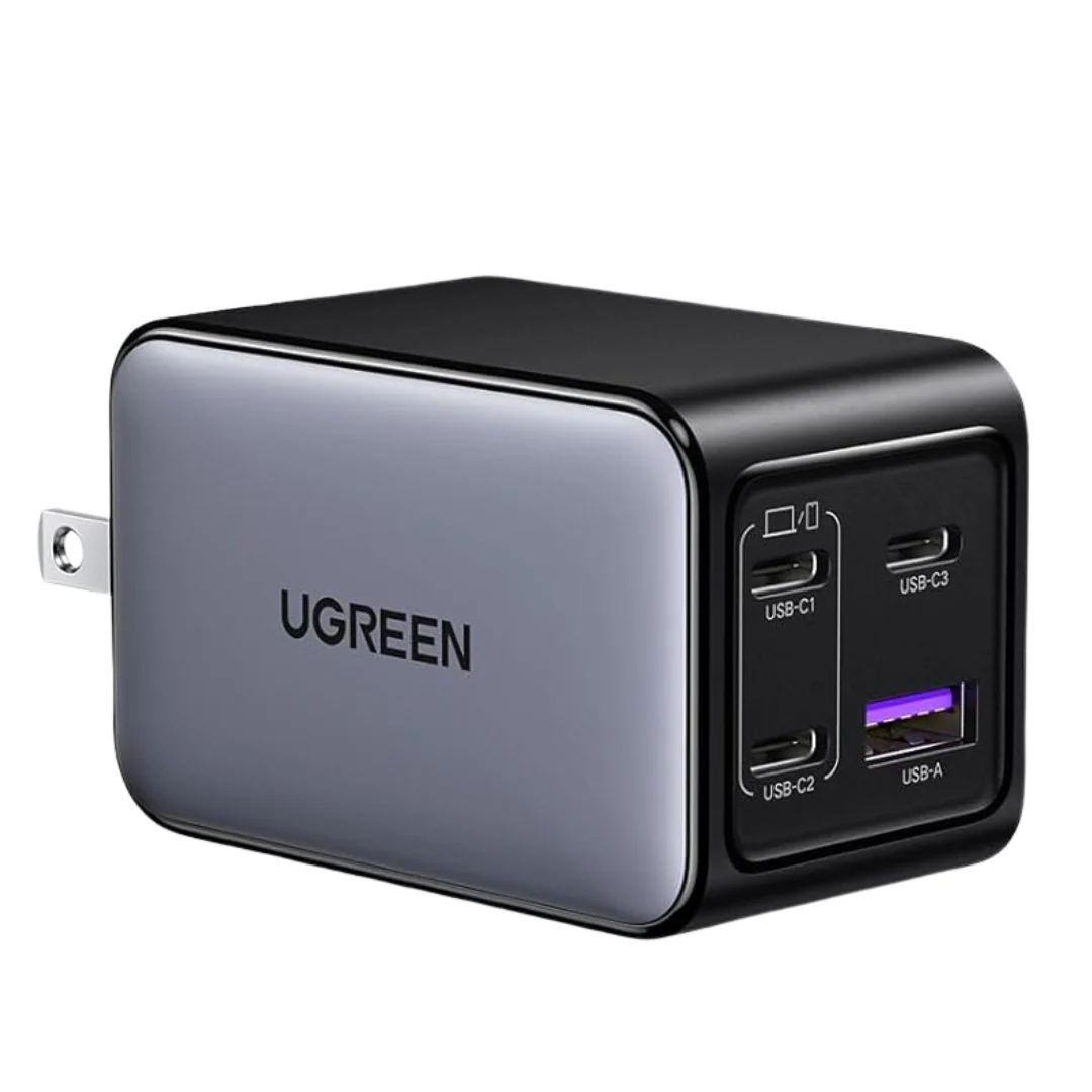 65W Ugreen Nexode 4-Port USB-C & USB-A GaN Wall Charger (Black)